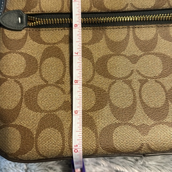 Coach Green & Brown Monogram Small Backpack Like New With Gold Hardware - Picture 8 of 11